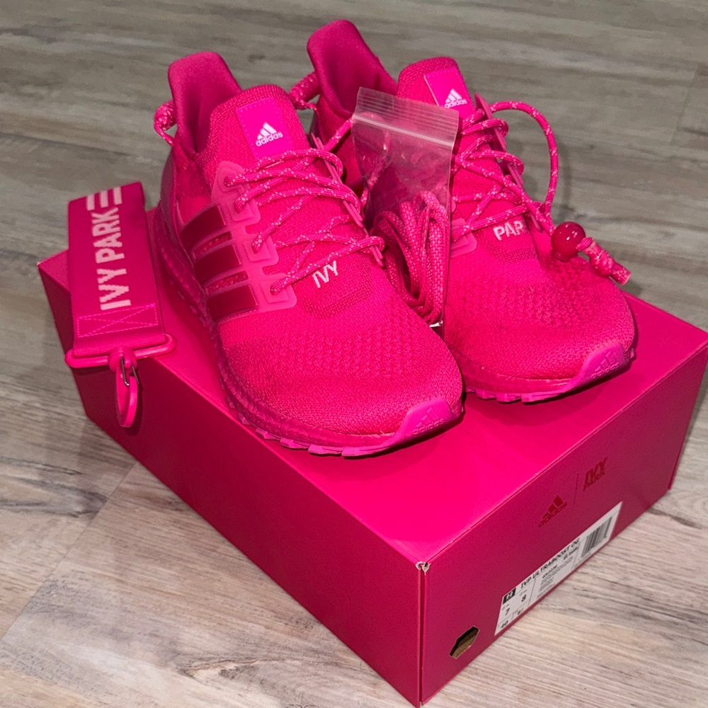 Ivy Park: Adidas Women's Pink Sneakers with Extra Laces and Wristlet Size 8